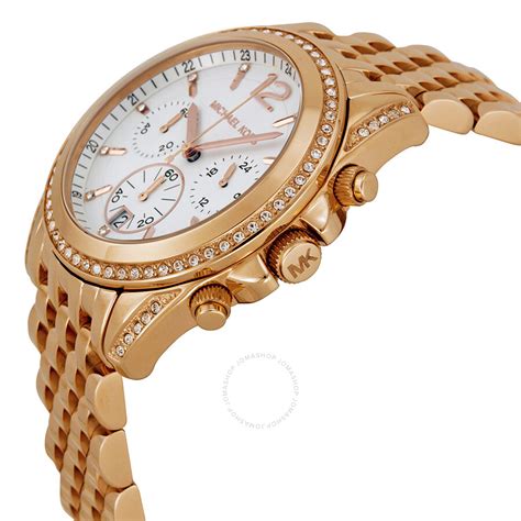 michael kors pressley|Michael Kors Pressley Chronograph White Dial Ros .